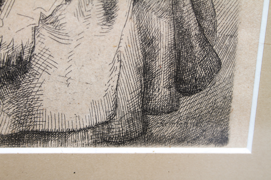 Rembrandt Etching "Clement de Jonghe, Printseller"