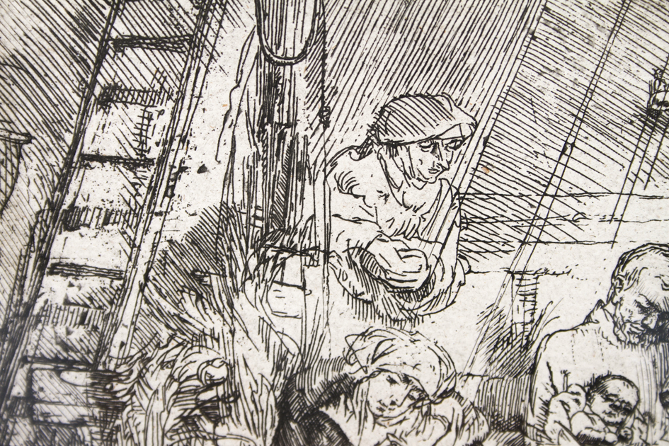 Rembrandt Etching "Circumcision in the Stable"