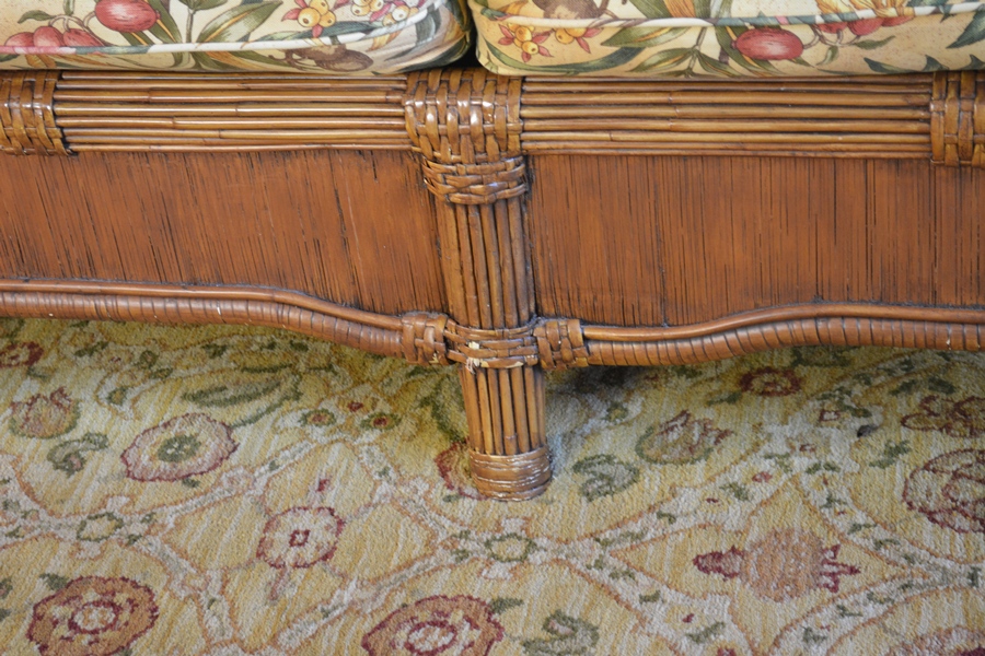 Indoor Natural Wicker Sofa by Lane Venture