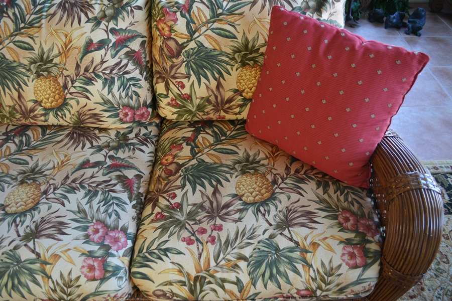 Indoor Natural Wicker Sofa by Lane Venture