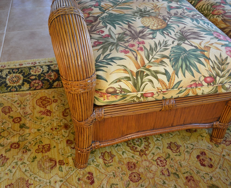 Indoor Natural Wicker Sofa by Lane Venture