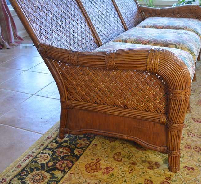 Indoor Natural Wicker Sofa by Lane Venture