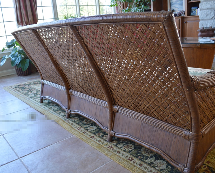 Indoor Natural Wicker Sofa by Lane Venture