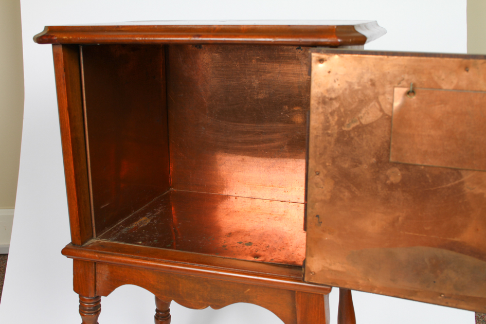 Antique Walnut Tobacco Stand