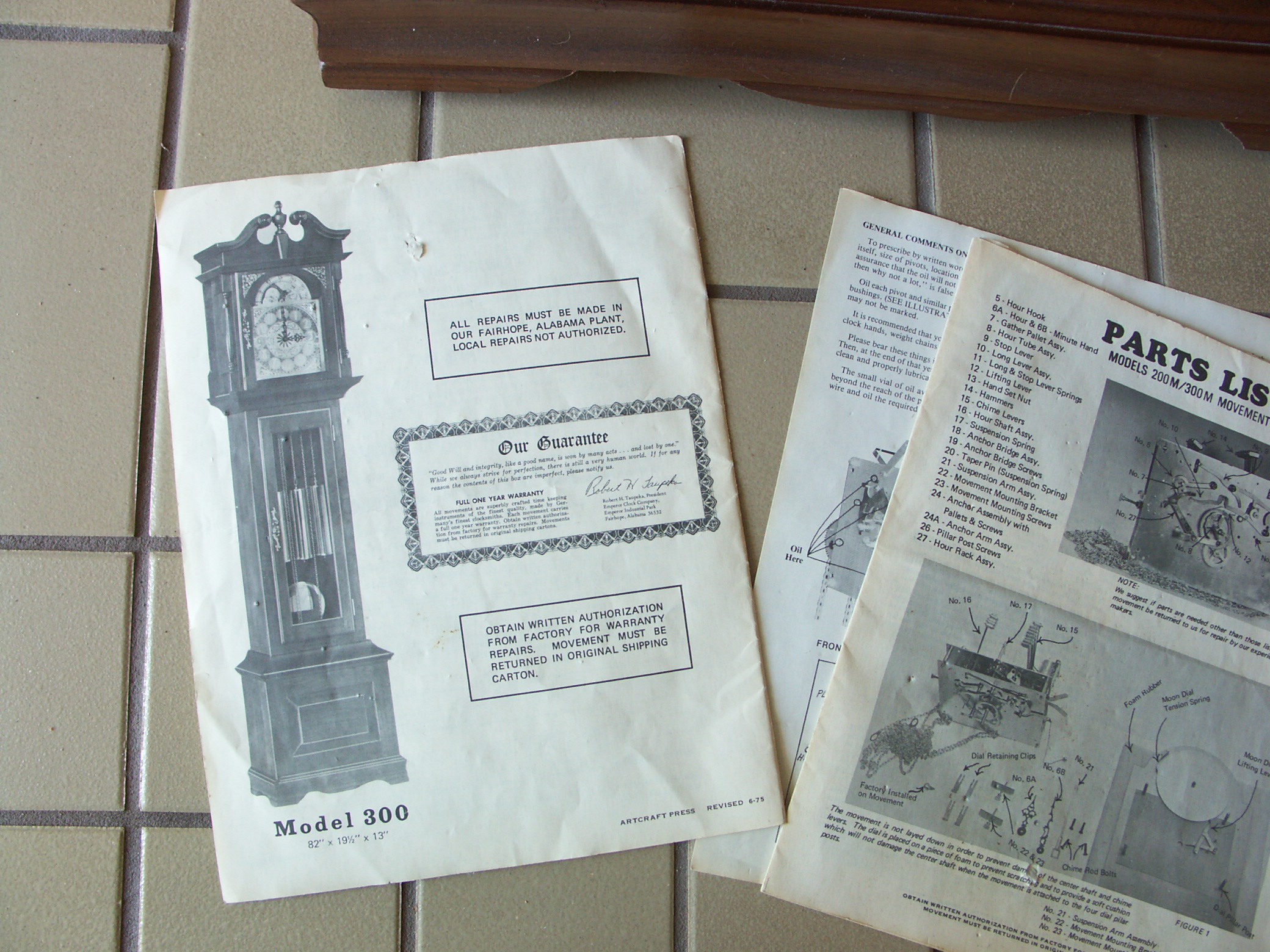 Emperor Black Walnut Grandfather Clock