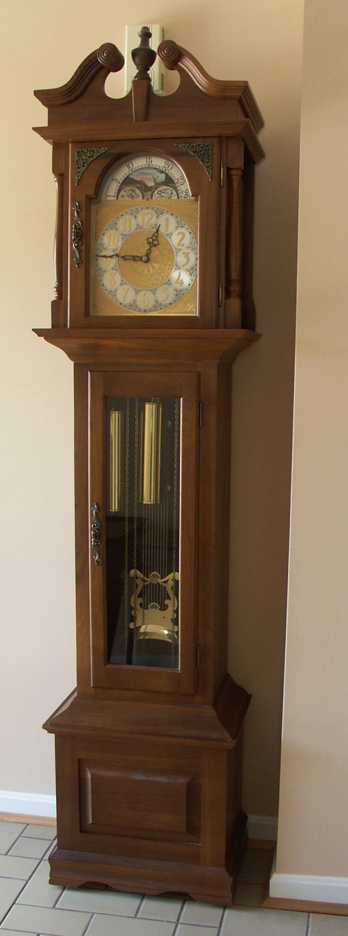 Emperor Black Walnut Grandfather Clock
