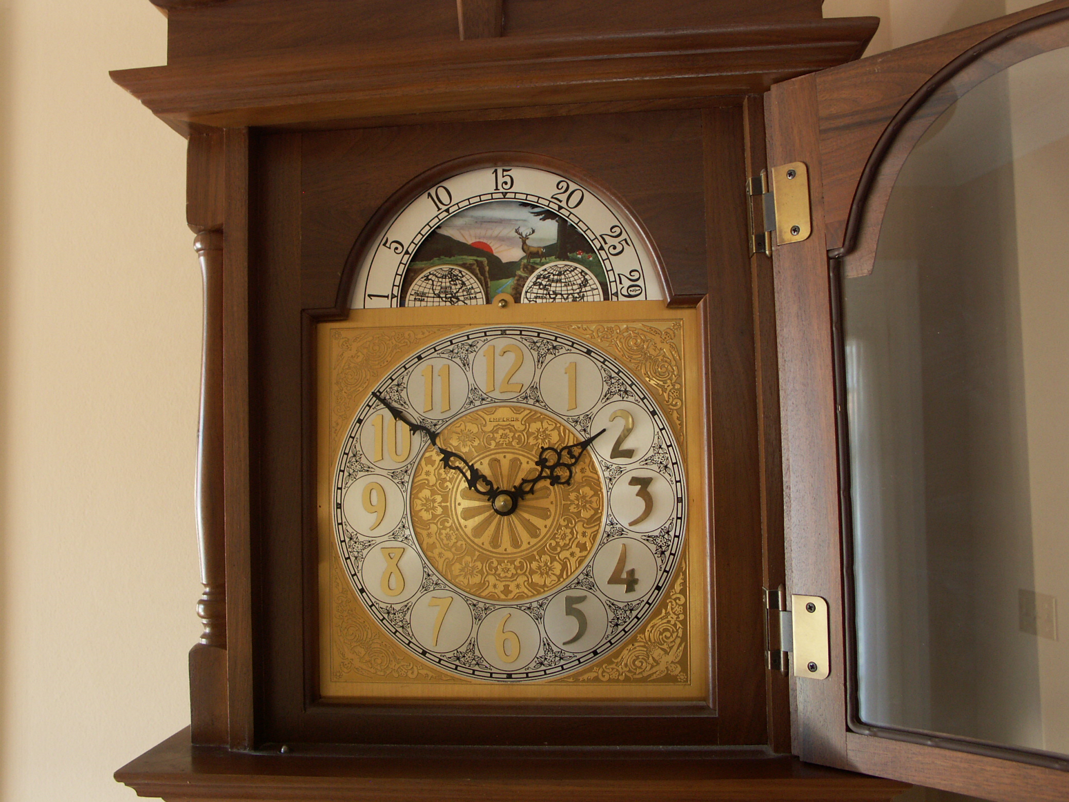 Emperor Black Walnut Grandfather Clock