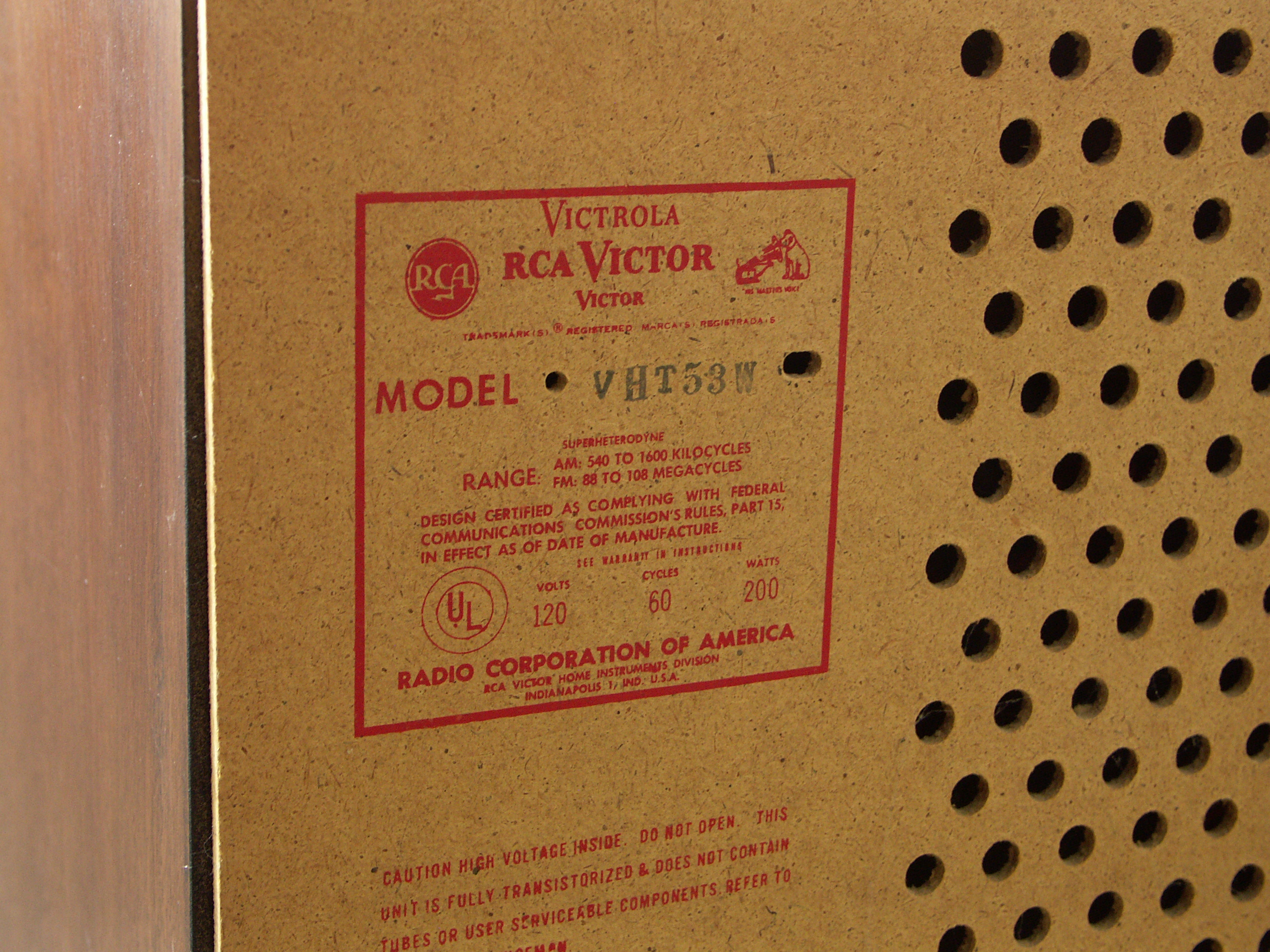 Mid Century Modern RCA Victor Stereo Combination Console