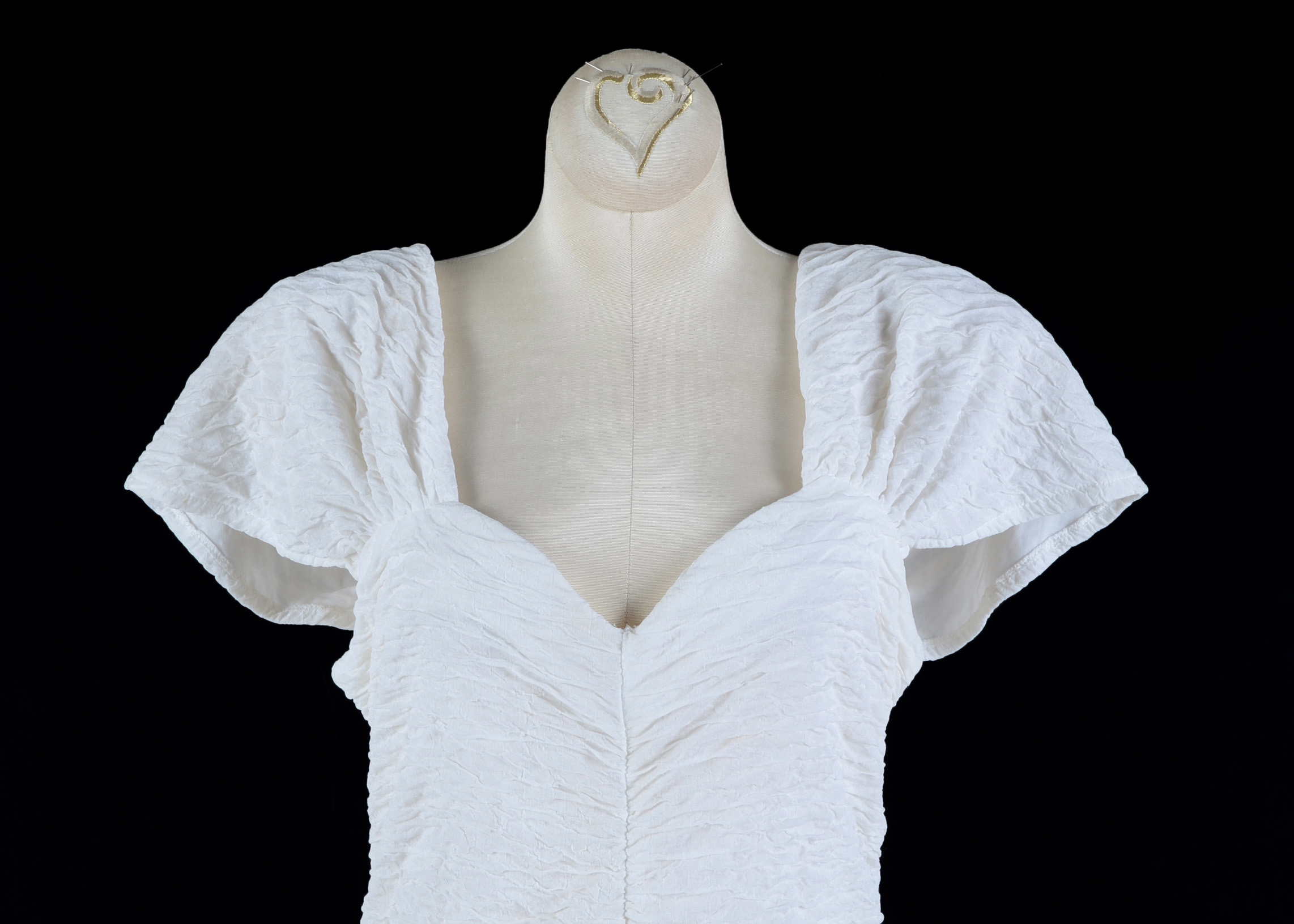 Women's Ruched Evening Dress in White