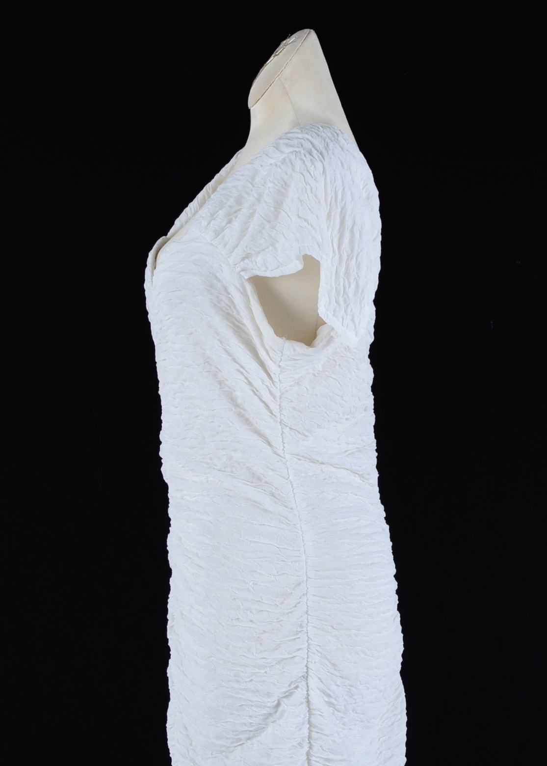 Women's Ruched Evening Dress in White