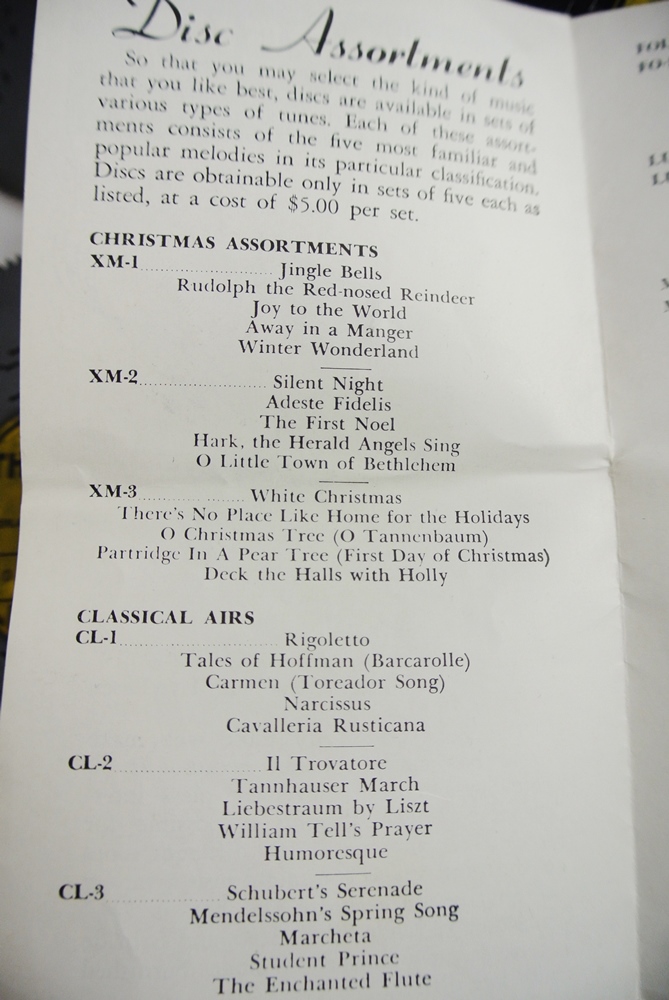 Thorens Automatic Disc Music Box with Additonal Discs