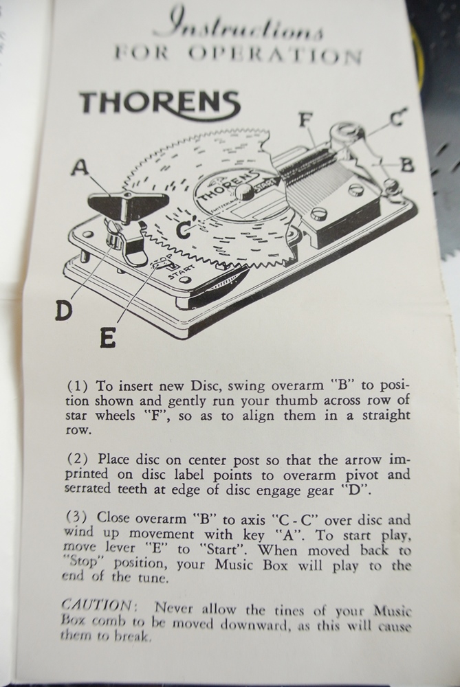 Thorens Automatic Disc Music Box with Additonal Discs