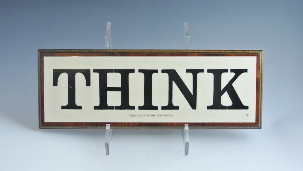Vintage IBM "THINK" Plaque