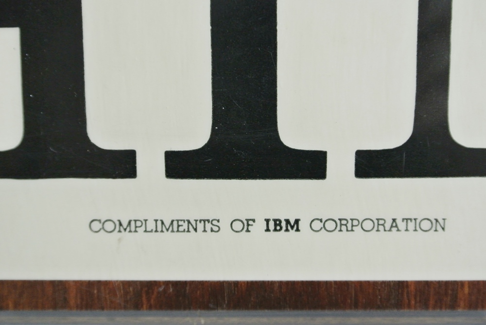 Vintage IBM "THINK" Plaque