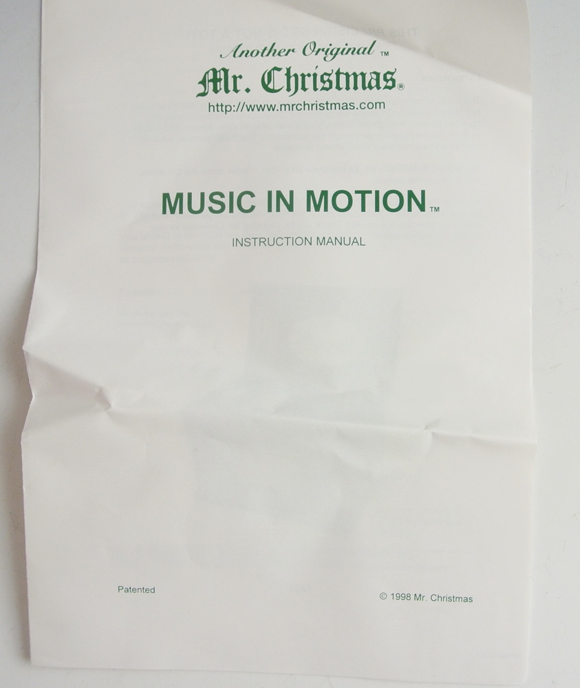 Mr. Christmas "Music in Motion" Wood Music Box