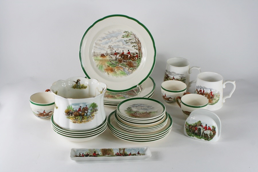 Gorgeous Equestrian Fox Hunt Scene from Pereek and Spode