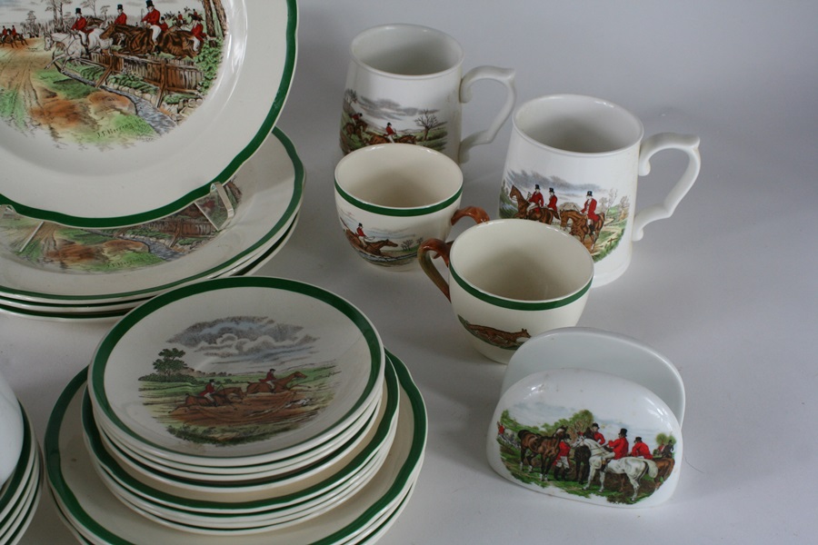 Gorgeous Equestrian Fox Hunt Scene from Pereek and Spode