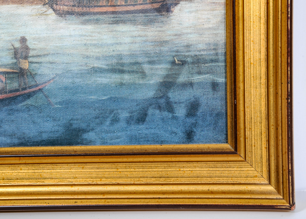 Maritime Painting after Thomas Whitcombe, "Approaching Calcutta"