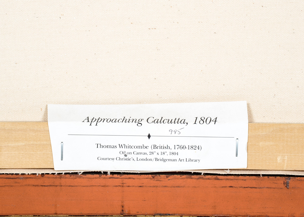 Maritime Painting after Thomas Whitcombe, "Approaching Calcutta"