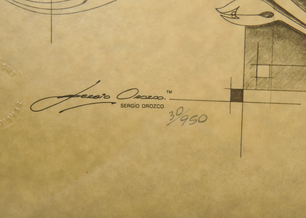 Sergio Orozco Architectural Mixed Media Art