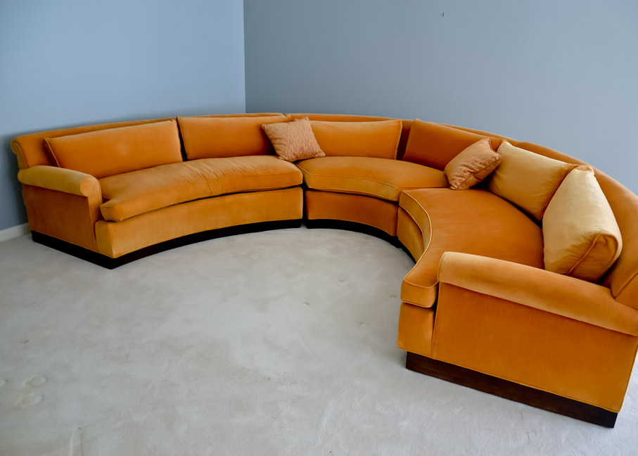 Three Piece Circular Sectional Sofa