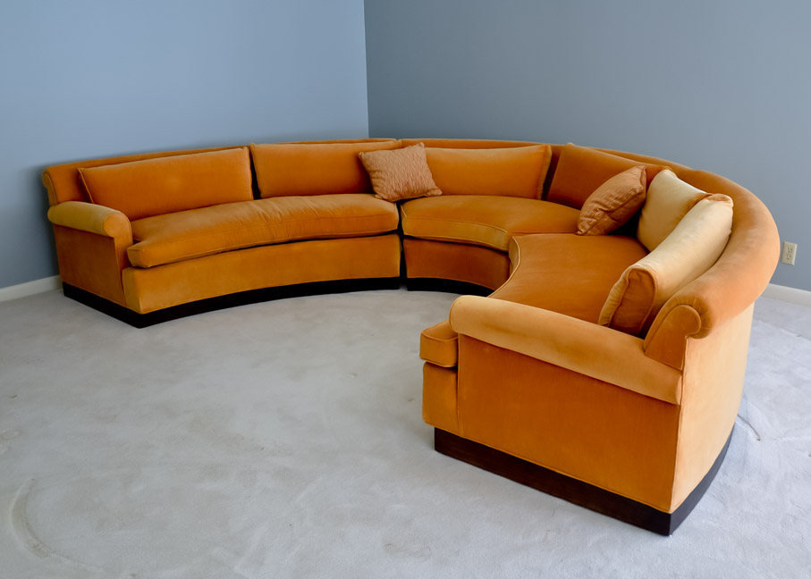 Three Piece Circular Sectional Sofa