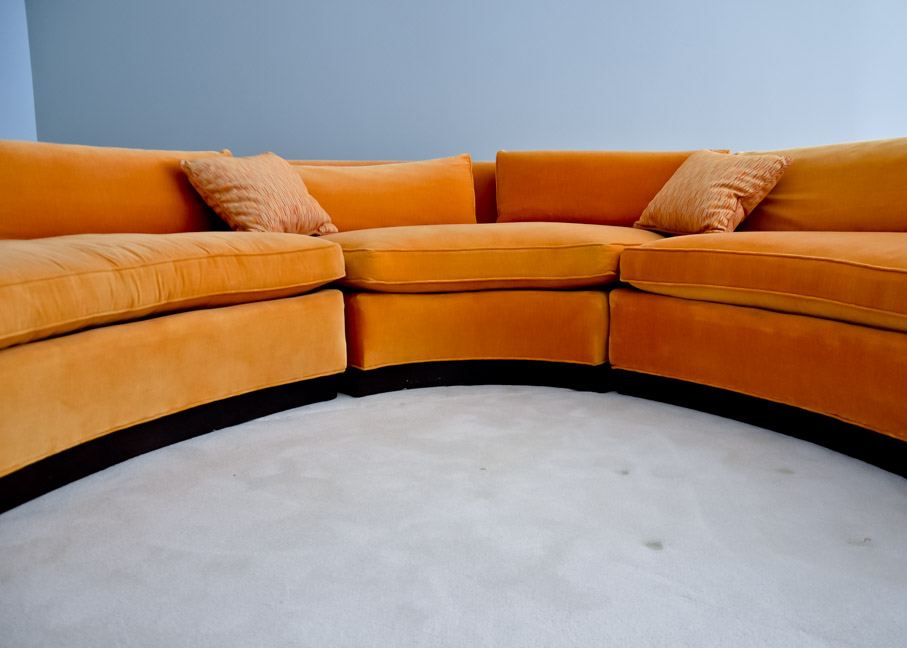 Three Piece Circular Sectional Sofa