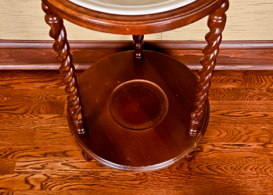 Antique Wash Stand with Basin and Pitcher