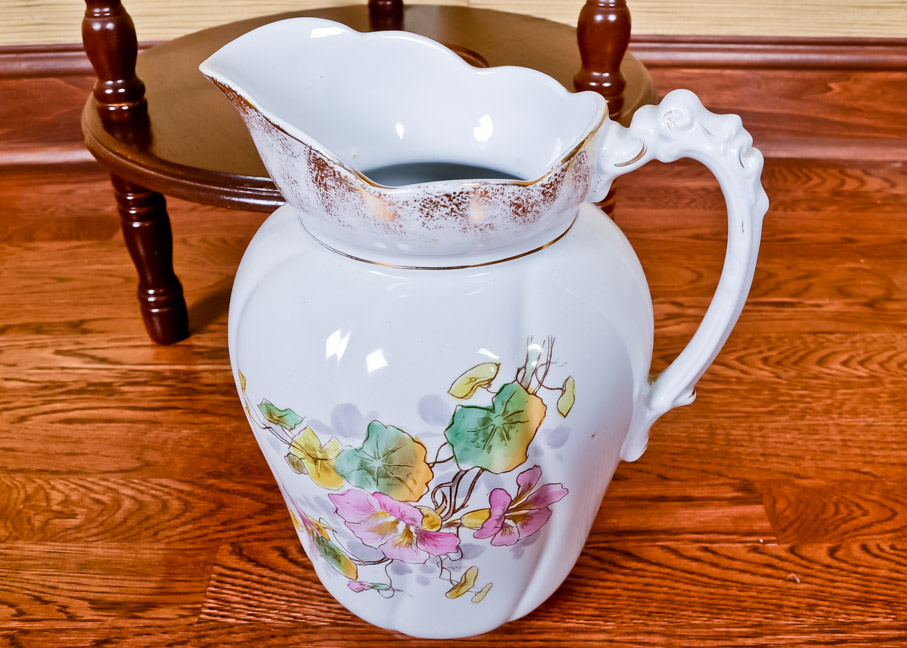 Antique Wash Stand with Basin and Pitcher
