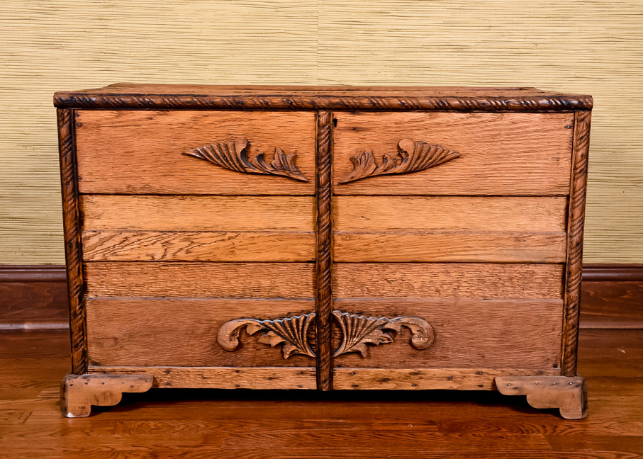 Antique Oak Trunk