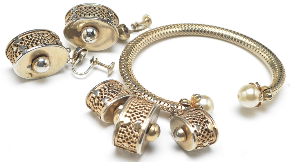 Vintage Jewelry Collection Including a Leaf Parure Set