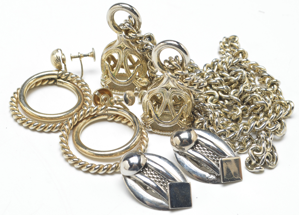 Vintage Jewelry Collection Including a Leaf Parure Set