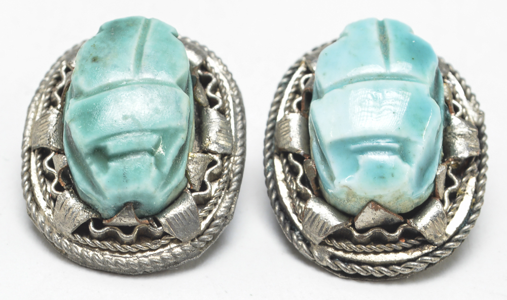 Vintage Eyptian Scarab Costume Jewelry