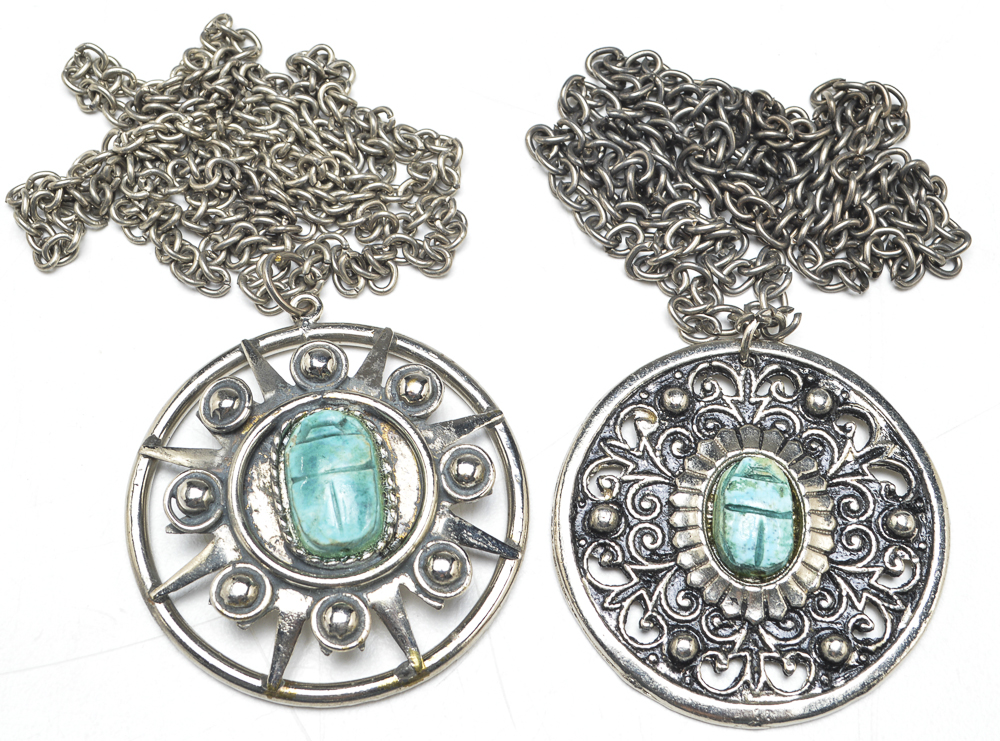 Vintage Eyptian Scarab Costume Jewelry