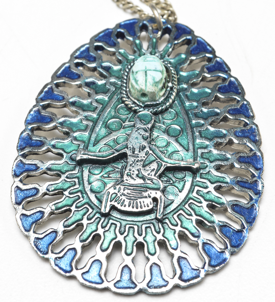 Vintage Eyptian Scarab Costume Jewelry