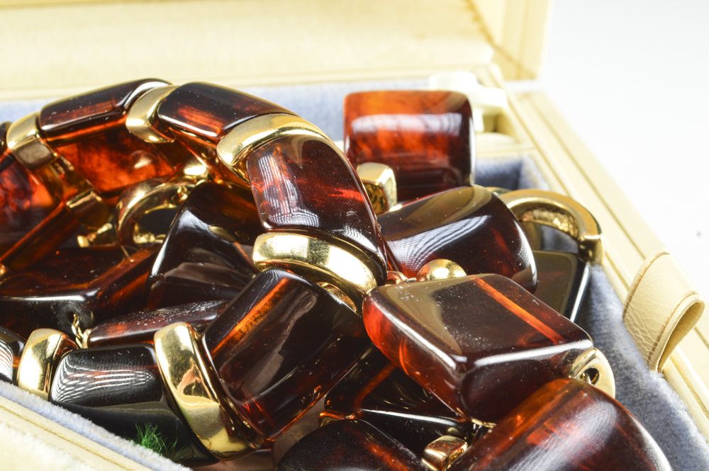 Vintage Jewelry Box Filled with Vintage Jewelry Collection