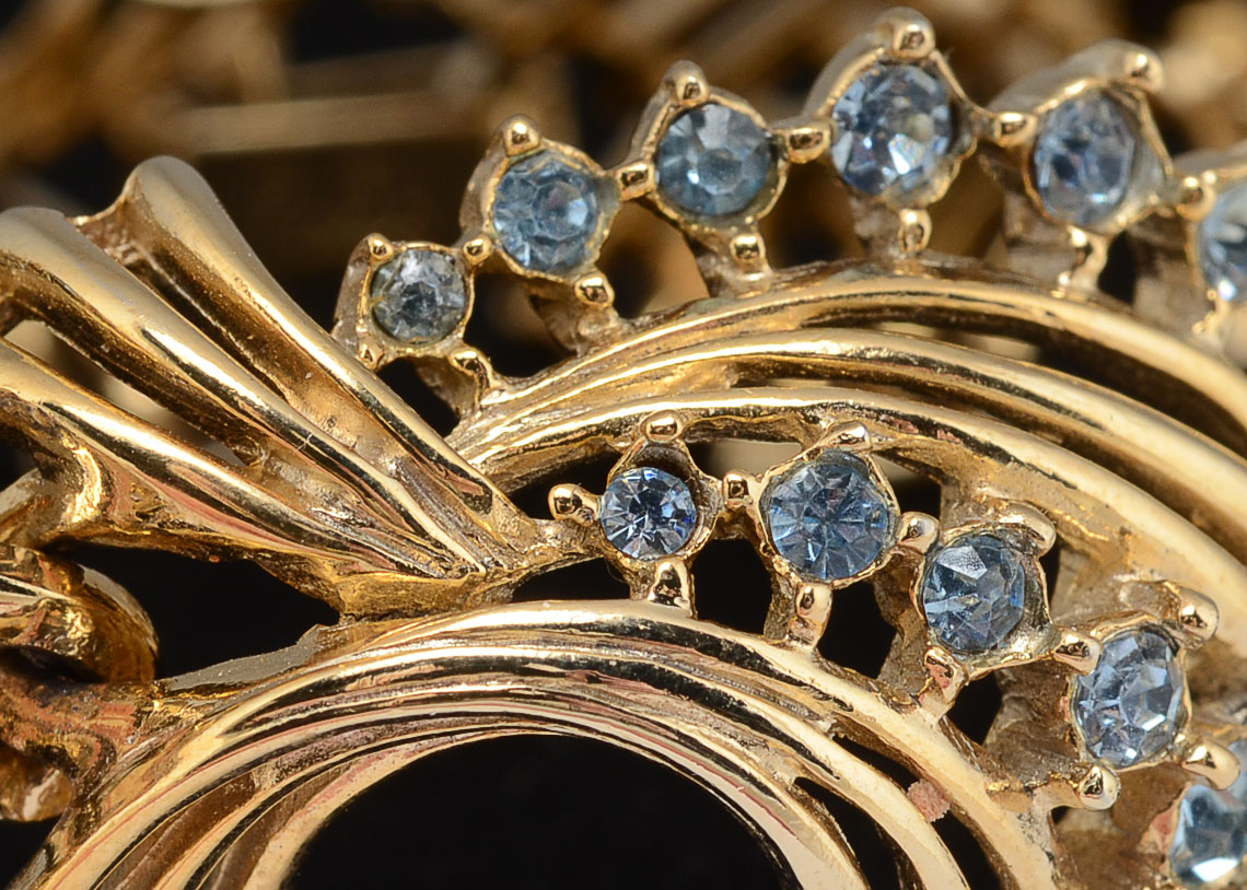 Vintage Ledo Bracelet with Light Blue Crystals