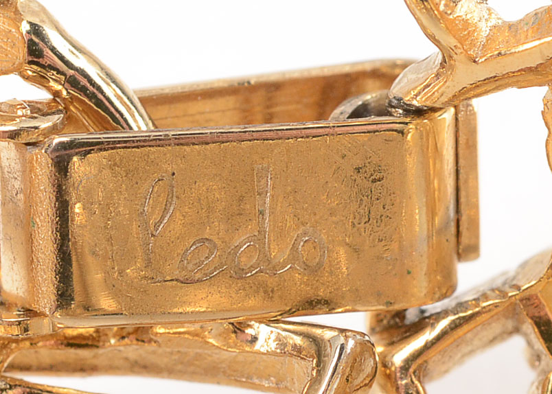 Vintage Ledo Bracelet with Light Blue Crystals