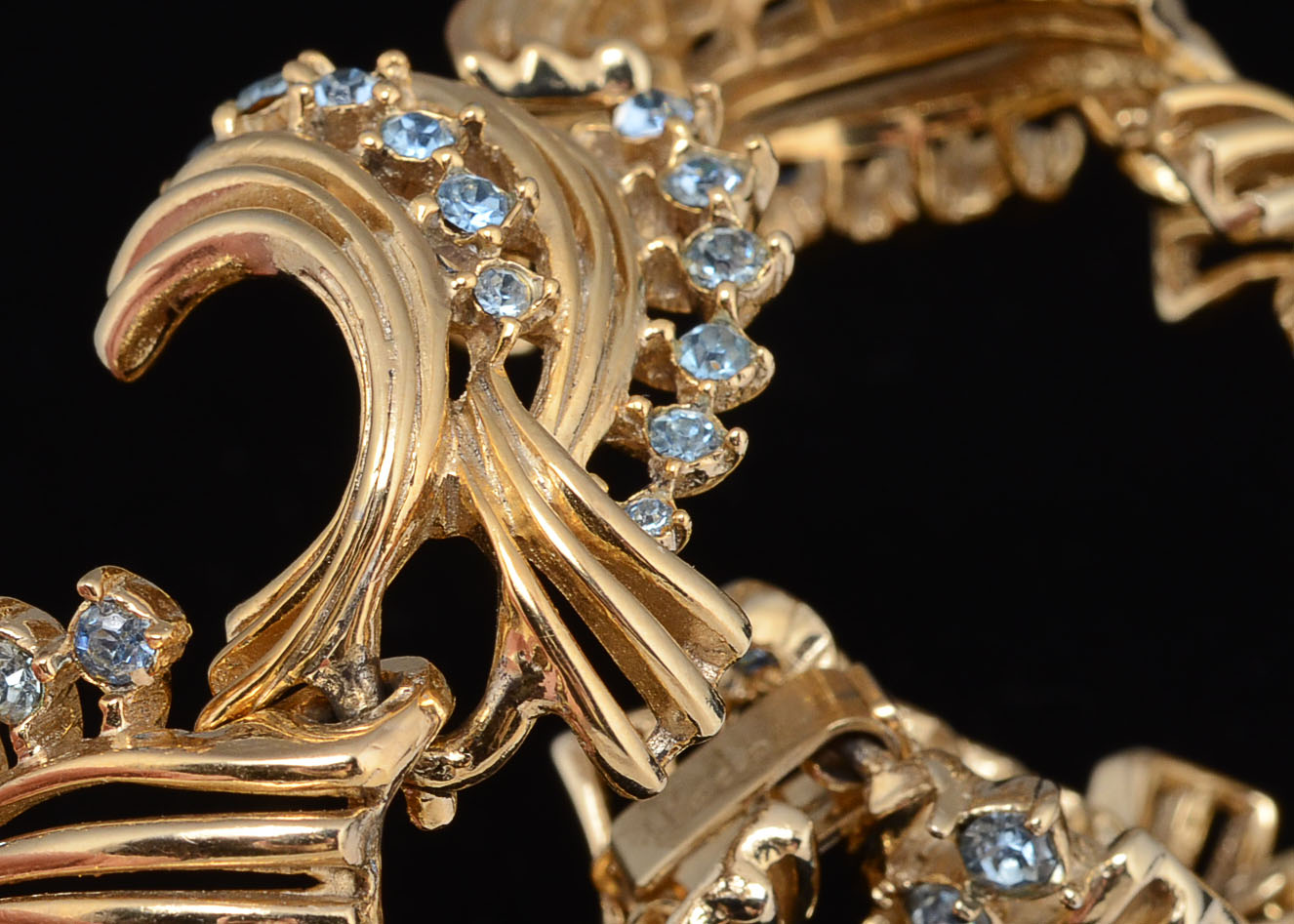 Vintage Ledo Bracelet with Light Blue Crystals