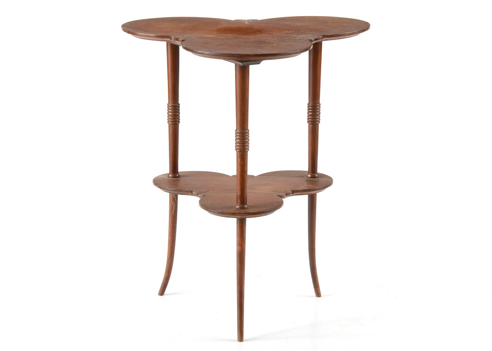 Antique Clover Leaf End Table