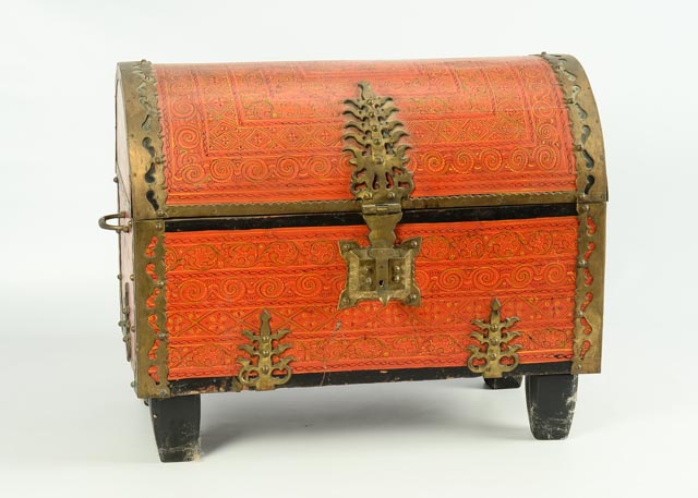 Hand-Painted Indian Trunk from Rajasthan