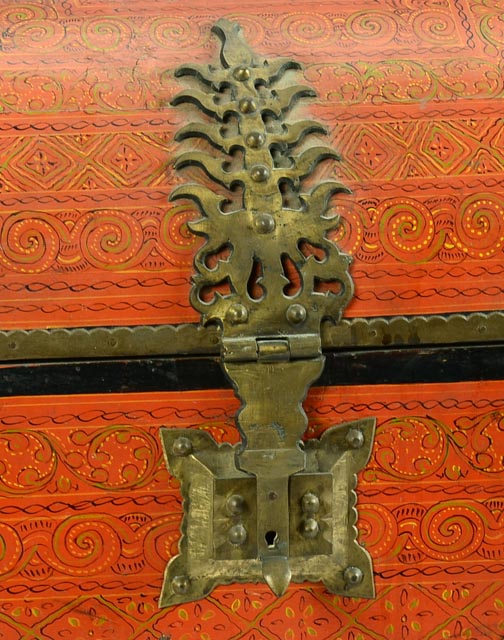 Hand-Painted Indian Trunk from Rajasthan