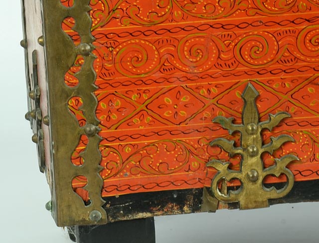 Hand-Painted Indian Trunk from Rajasthan