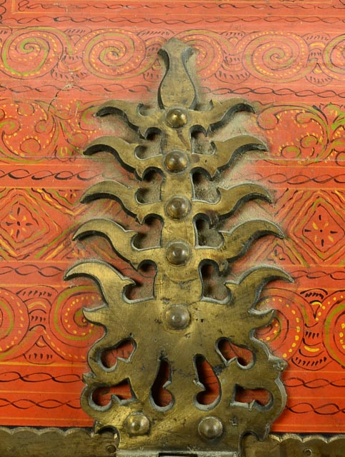 Hand-Painted Indian Trunk from Rajasthan