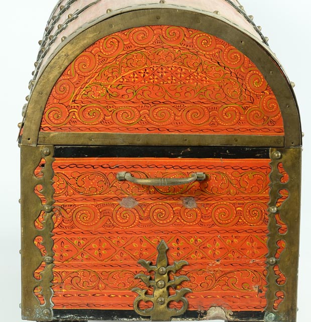 Hand-Painted Indian Trunk from Rajasthan