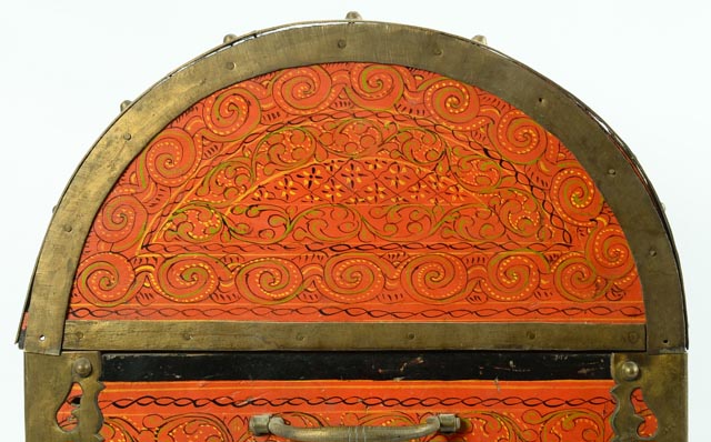 Hand-Painted Indian Trunk from Rajasthan