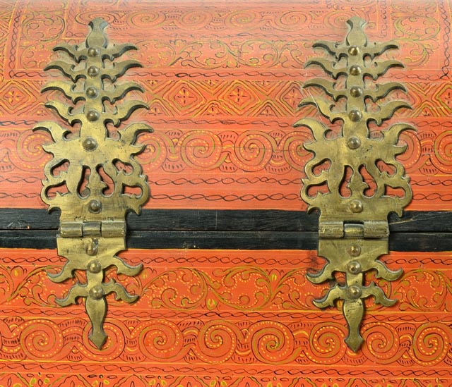Hand-Painted Indian Trunk from Rajasthan