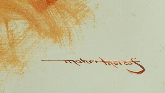 Maher Morcos Native American Portrait Painting