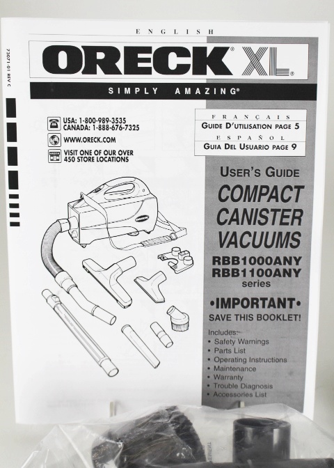New Oreck XL Compact Canister Vacumn