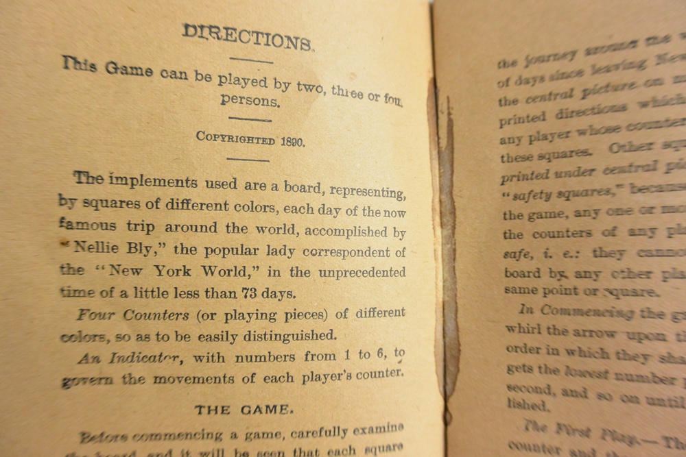Circa 1890 "Around the World with Nellie Bly" Game